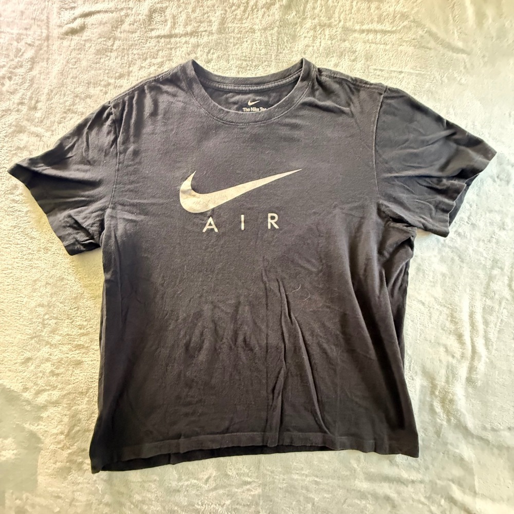 Nike Air T Shirt Black Logo Graphic Tee Men's Size Large